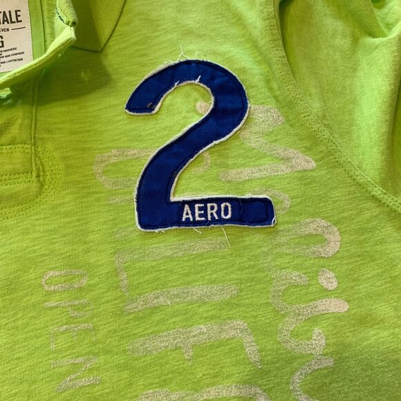 Aeropostale 2 Graphic Shirts Men Size XL Green Blue (NWT) Short Sleeves - Picture 7 of 16